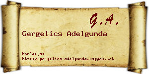 Gergelics Adelgunda névjegykártya